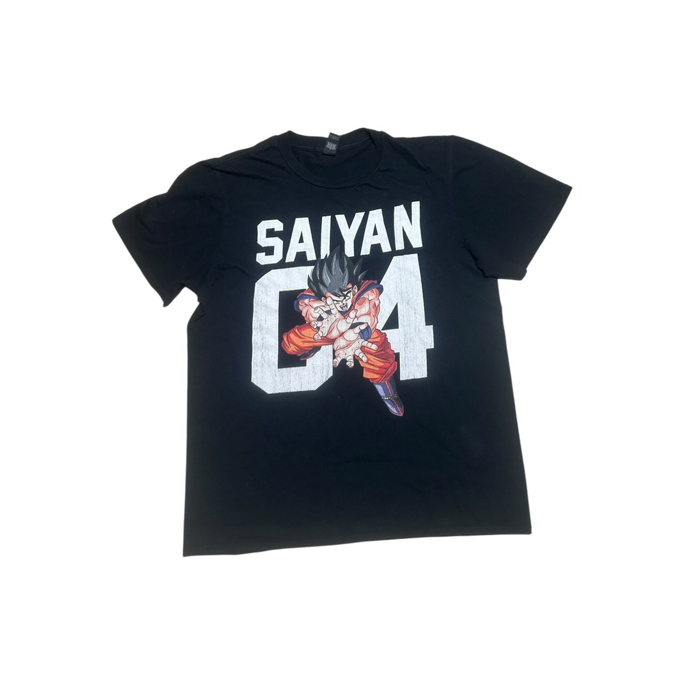 Dragon Ball Z Saiyan 04 Goku Graphic T-Shirt Black Mens Medium Anime Tee
